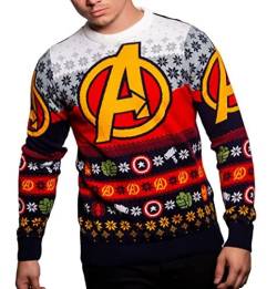 Marvel Avengers Weihnachtspullover für Männer und Frauen Geschenk, Mehrfarbig, L von Merchoid
