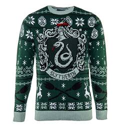 Offizieller Harry Potter Slytherin House Strickpullover Gr. XXX-Large, grün von Merchoid