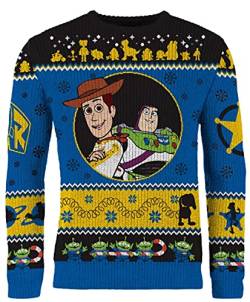 Toy Story Weihnachtspullover Unisex für Damen oder Herren - Ugly Sweater Disney Geschenk, Mehrfarbig, L von Merchoid