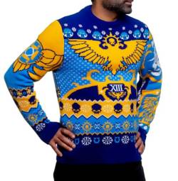 Warhammer 40.000 Imperium Strickpullover Weihnachtspullover Unisex für Damen oder Herren - Ugly Sweater 40k Geschenk, Mehrfarbig, Large von Merchoid