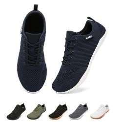 Merdoo Barfußschuhe Damen Herren Barfussschuhe Breite Barfuss Schuhe Barfuß Sneaker Barefoot Shoes Fitnessschuhe Walkingschuhe Bequeme Leicht Atmungsaktiv Blau 41 von Merdoo