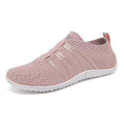 Merdoo Barfußschuhe Damen Herren Leicht Barfuss Schuhe Damen Slip On Sneakers Weich Barefoot Shoes Men Bequeme Sportschuhe rutschfest Gymnastikschuhe Atmungsaktiv Sommerschuhe Barfussschuhe Rosa 37EU von Merdoo