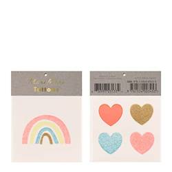 Meri Meri Rainbow & Hearts Kleine Tattoos von Meri Meri