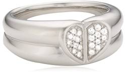 Merii Damen-Ring 925 Sterling Silber rhodiniert Zirkonia weiß Gr.50 (15.9) M0641R/90/03/50 von Merii