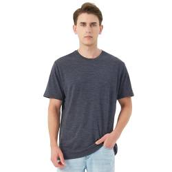 Merino Protect 100% Merino Shirt Herren Kurzarm Geruchsresistent Merinowolle Unterwäsche Leicht Wandern Reisen T-Shirt Weich Unterhemd von Merino Protect