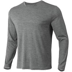 Merino Protect 100% Merino Unterwäsche Herren Weiche Langarmshirts Geruchsresistent Merinowolle Unterhemd zum Jagen Wandern von Merino Protect