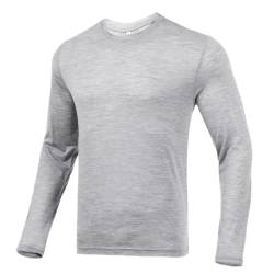 Merino Protect 100% Merino Unterwäsche Herren Weiche Langarmshirts Geruchsresistent Merinowolle Unterhemd zum Jagen Wandern von Merino Protect