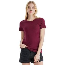 Merino Protect 100% Merino Wolle Shirt Damen Kurzarm Rundhals Wolle Unterhemd Geruchsresistenz Funktionsunterwäsche Reisen Wandern Merinowolle Unterwäsche von Merino Protect