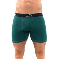 Merino.tech Unterwäsche Herren - 100% Merino Boxershorts Herren Wolle, Atmungsaktiv Und Feuchtigkeitsableitend (1 Pack - 170 Forest Green, Large) von Merino.tech