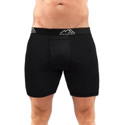 Merino.tech Unterwäsche Herren - 100% Merino Boxershorts Herren Wolle, Atmungsaktiv Und Feuchtigkeitsableitend (Medium, 1 Pack - 150 Schwarz) von Merino.tech