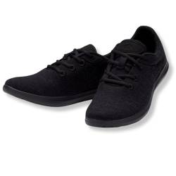 Merinos Damenschuhe Sneaker Lace Up Bequeme Sportschuhe aus Merinowolle Schwarz Damen Größe 36 Freizeitschuhe elegant und bequem Wolle von Merinos