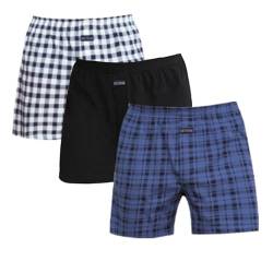 Merking Herren Boxershorts Unterhosen Männer Baumwolle Unterwäsche 100% Gewebte Shorts 3/4/5er Pack SJDK2201M-3Pack01-M von Merking