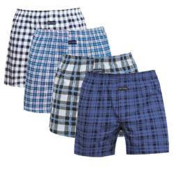 Merking Herren Boxershorts Unterhosen Männer Baumwolle Unterwäsche 100% Gewebte Shorts 3/4/5er Pack SJDK2201M-4Pack01-2XL von Merking