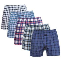 Merking Herren Boxershorts Unterhosen Männer Baumwolle Unterwäsche 100% Gewebte Shorts 3/4/5er Pack SJDK2201M-5Pack01-L von Merking