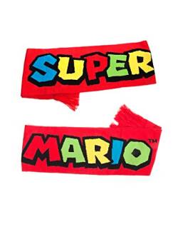 Meroncourt Unisex Nintendo Super Mario Bros. Knitted Scarf Schal, rot, One Size von Meroncourt