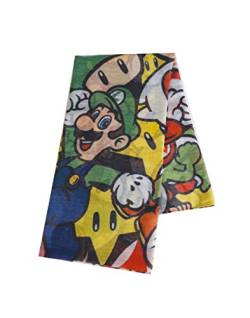 Meroncourt Unisex Nintendo Super Mario Bros. Woman's All-Over Characters Fashion Scarf, One Size, Multi-Colour (Sf020301Ntn) Schal, Mehrfarbig, Einheitsgröße von Meroncourt