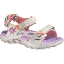 Merrell Mädchen Waterpro Jill Kids Sport-& Outdoor Sandalen, Elfenbein/Silver Lining/Violet, 28 von Merrell