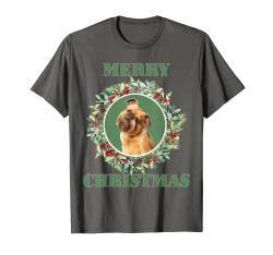 Frohe Weihnachten Brussels Griffon T-Shirt von Merry Christmas Dog