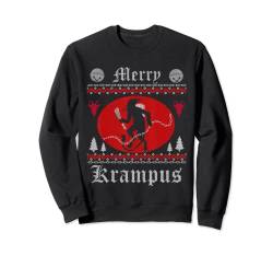 Merry Krampus Christmas Xmas Horror Hässlicher Pullover Böser Pyjama Sweatshirt von Merry Krampus Men & Women Krampusnacht Holiday Tee