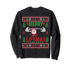 Merry Liftmas Ugly Christmas Sweater Gym Workout Sweatshirt von Merry Liftmas Ugly Christmas Gifts
