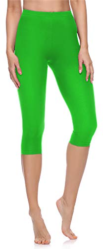 Merry Style Damen 3/4 Leggings Capri Leggings Damen Capri Sportleggings MS10-199 (Grün,L) von Merry Style