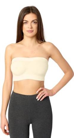 Merry Style Damen Bandeau Top 06 161 (Ecru, L-XL) von Merry Style