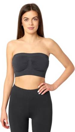 Merry Style Damen Bandeau Top 06 161 (Graphite, S-M) von Merry Style