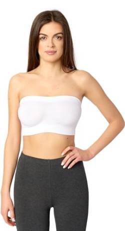 Merry Style Damen Bandeau Top 06 161 (Weiß, L-XL) von Merry Style