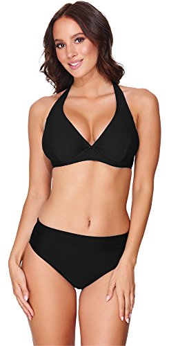 Merry Style Damen Bikini Set 74RN24 (Schwarz, Cup 75 B/Unterteil 38) von Merry Style