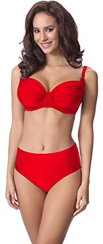 Merry Style Damen Bikini Set P61472W (Rot, Cup 90 C/Unterteil 44) von Merry Style