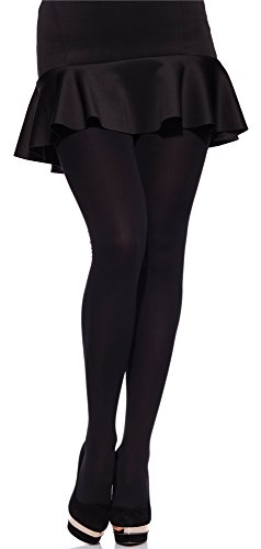 Merry Style Damen Mikrofaser blickdichte Strumpfhose plus size MS 162 60 DEN(Schwarz, XXXL (58-64)) von Merry Style