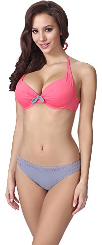 Merry Style Damen Push Up Bikini F24 (Muster-217, Cup 75D / Unterteil 38) von Merry Style