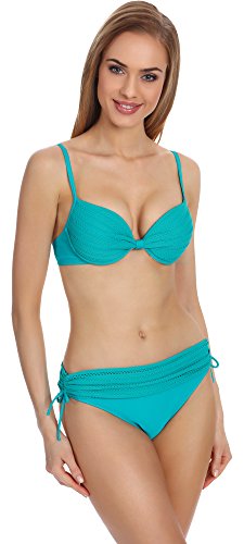 Merry Style Damen Push Up Bikini Set P504-55 (Türkis, Cup 70 D/Unterteil 36) von Merry Style