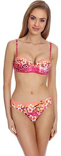 Merry Style Damen Push Up Bikini Set P510-69KW (Muster-1, Cup 70 C/Unterteil 36) von Merry Style