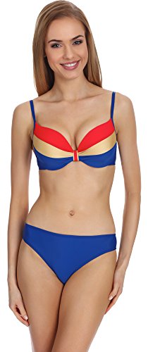 Merry Style Damen Push Up Bikini Set P516-69TSG (Muster-1, Cup 80 B/Unterteil 40) von Merry Style