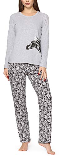 Merry Style Damen Schlafanzug MS10-169 (Melange Zebra, XL) von Merry Style