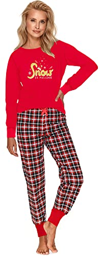 Merry Style Damen Schlafanzug MSTR867v2 (Rot/Kariert, 40 (Herstellergröße: L)) von Merry Style