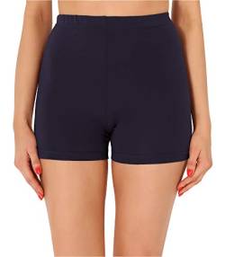 Merry Style Damen Shorts Radlerhose Unterhose Hotpants Kurze Hose Boxershorts aus Baumwolle MS10-358(Marineblau,XS) von Merry Style