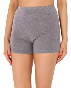 Merry Style Damen Shorts Radlerhose Unterhose Hotpants Kurze Hose Boxershorts aus Baumwolle MS10-358(Melange,XL) von Merry Style