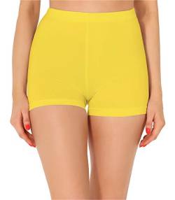 Merry Style Damen Shorts Radlerhose Unterhose Hotpants Kurze Hose Boxershorts aus Baumwolle MS10-358 (Gelb, S) von Merry Style