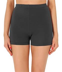 Merry Style Damen Shorts Radlerhose Unterhose Hotpants Kurze Hose Boxershorts aus Baumwolle MS10-358 (Graphite,M) von Merry Style