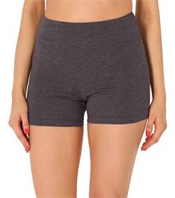 Merry Style Damen Shorts Radlerhose Unterhose Hotpants Kurze Hose Boxershorts aus Baumwolle MS10-359(Dunkelmelange,XS) von Merry Style