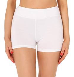 Merry Style Damen Shorts Radlerhose Unterhose Hotpants Kurze Hose Boxershorts aus Baumwolle MS10-359(Weiß,XXL) von Merry Style