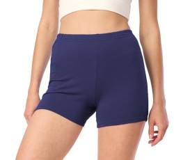 Merry Style Damen Shorts Radlerhose Unterhose Hotpants Kurze Hose Boxershorts aus Baumwolle MS10-392 (Marineblau, XS) von Merry Style
