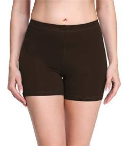 Merry Style Damen Shorts Radlerhose Unterhose Hotpants Kurze Hose Boxershorts aus Viskose MS10-283(Braun,XL) von Merry Style