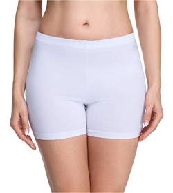 Merry Style Damen Shorts Radlerhose Unterhose Hotpants Kurze Hose Boxershorts aus Viskose MS10-283(Weiß,3XL) von Merry Style