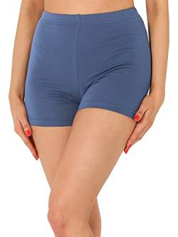 Merry Style Damen Shorts Radlerhose Unterhose Hotpants Kurze Hose Boxershorts aus Viskose MS10-391 (Jeans, L) von Merry Style