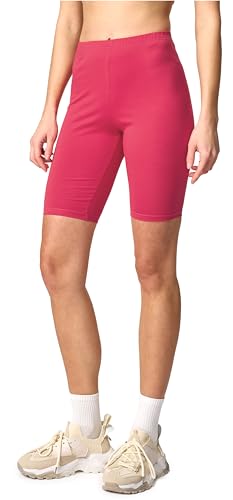 Merry Style Damen Sport Leggings kurz Sportleggings Radlerhose Sporthose aus Baumwolle MS10-200 (Rosa, S) von Merry Style