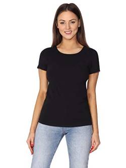 Merry Style Damen T-Shirt Kurzarm MS10-370 (Schwarz, XXL) von Merry Style