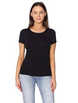 Merry Style Damen T-Shirt Kurzarm MS10-373 (Schwarz, XL) von Merry Style